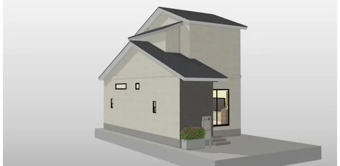 木造2階建ての外観イメージ(別の角度)